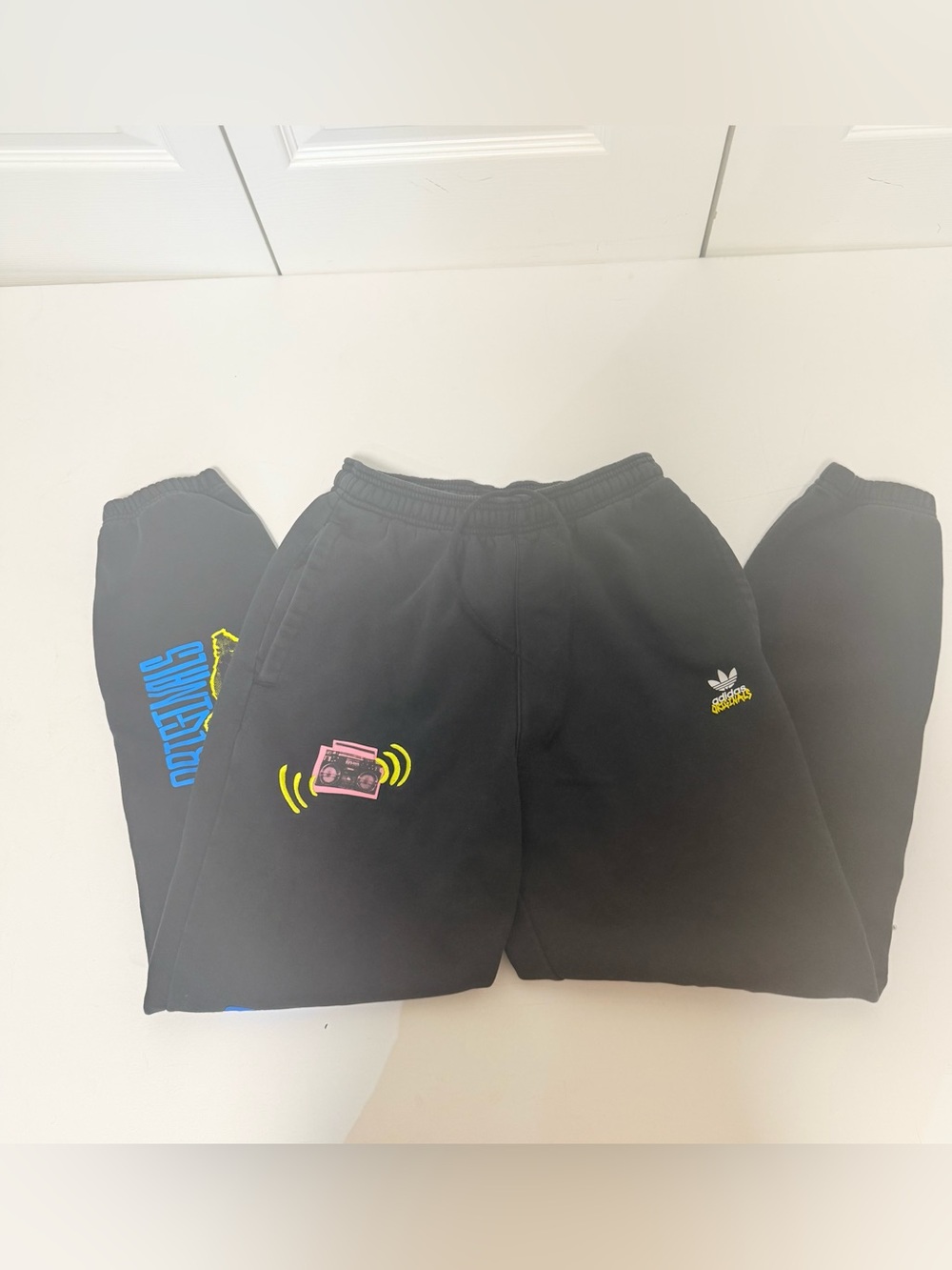 Adidas Originals Retro Hip-Hop Graphic Sweatpants - Size Small